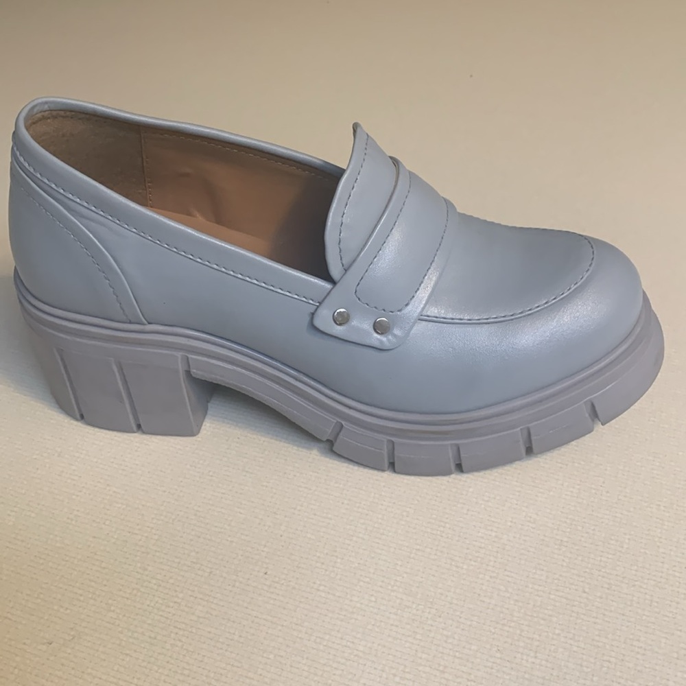 BC Footwear Light Blue Loafers - Picture 2 of 8